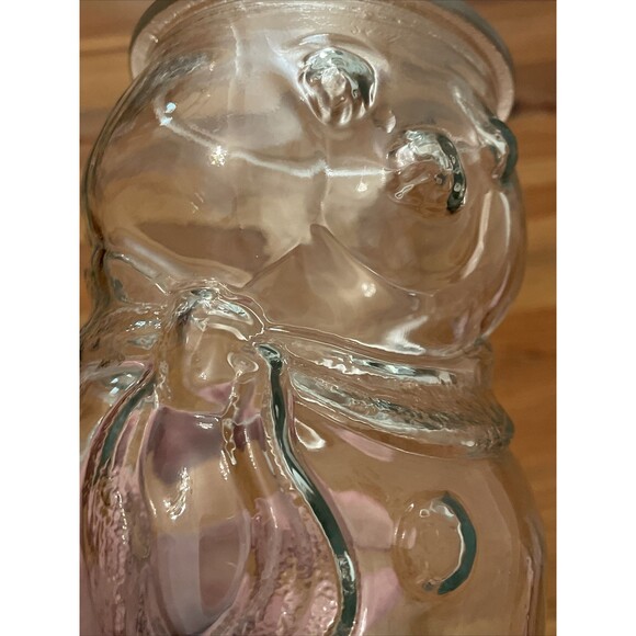 Libbey Clear Glass Lidded Snowman Jar Canister Christmas Holiday 8 Inches - Picture 13 of 13